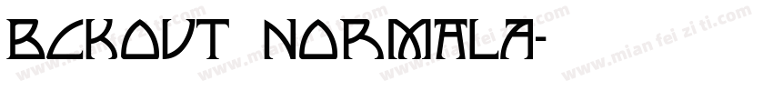 Bckout NormalA字体转换